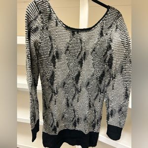 Black and white free people sweater